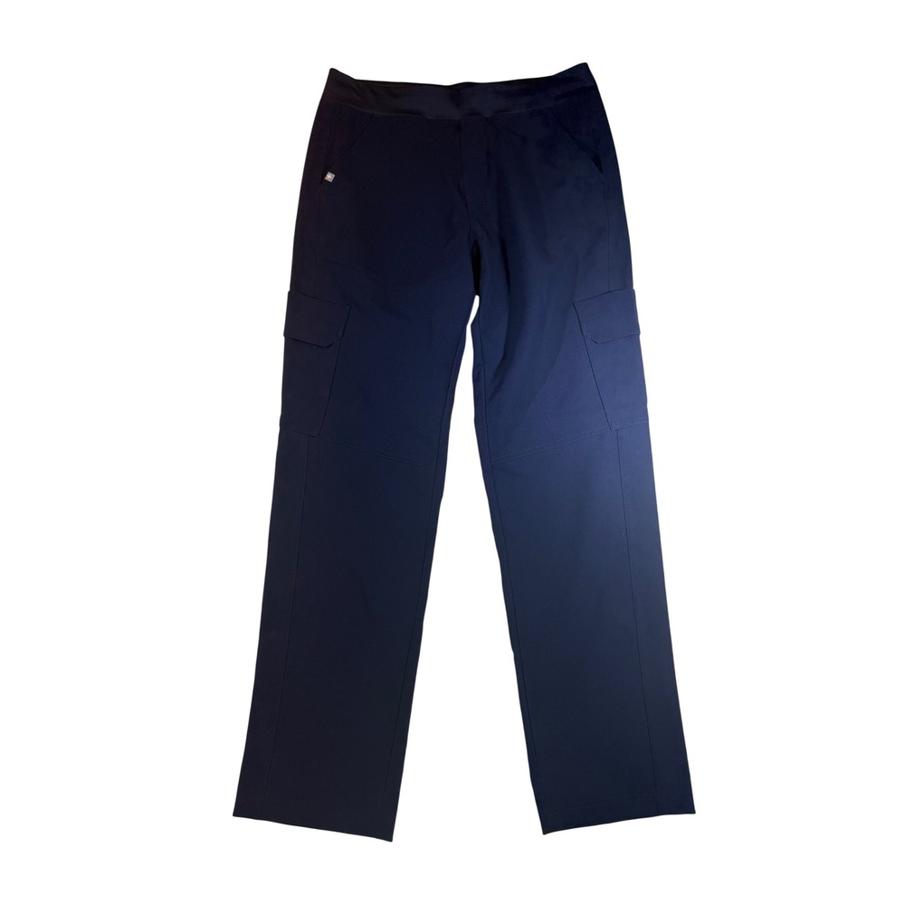 FIGS Technical Collection Navy Blue Cargo Scrub Pants Womens Large Straight Leg